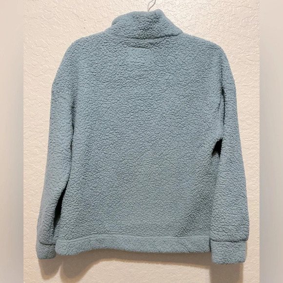 American Eagle Blue 1/4 Zip Pullover, Sherpa - Picture 5 of 9